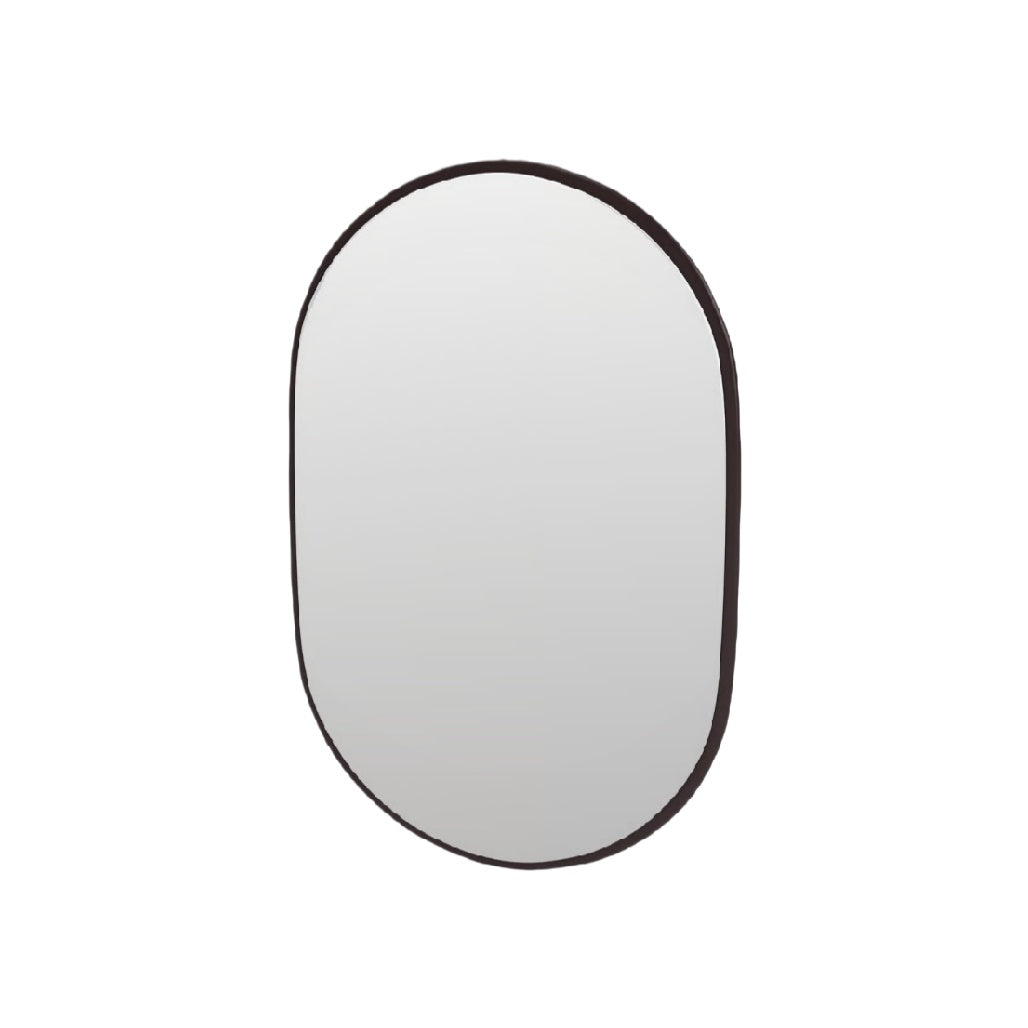 Elegant Oval Wall Mirror with Black Frame**